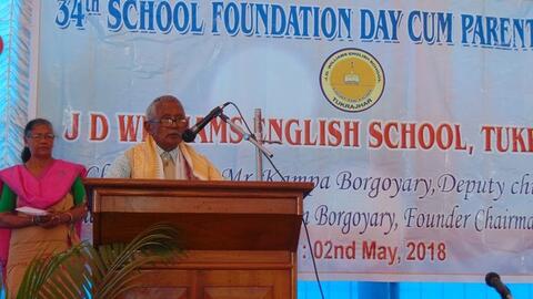 Mr. Kiren Borgoary, Ex MLA & First Chairman, School Foundation Day 